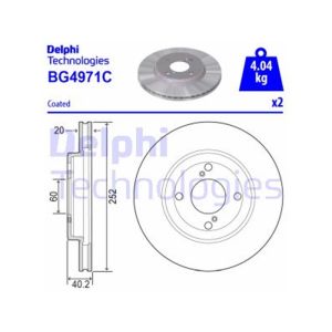 FRONT VENTED BRAKE DISC PAIR