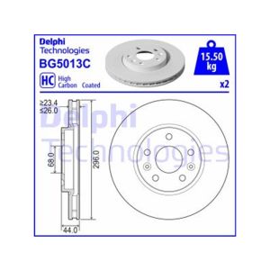 FRONT VENTED BRAKE DISCS - 296MM DIAMETER