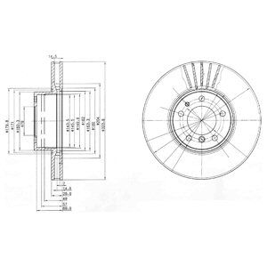 FRONT VENTED BRAKE DISC - 324MM DIAMETER