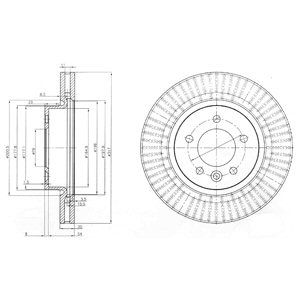 Front Vented Brake Disc - 317mm Diameter