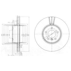 FRONT VENTED BRAKE DISC - 344MM DIAMETER