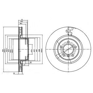 FRONT VENTED BRAKE DISC - 360MM DIAMETER