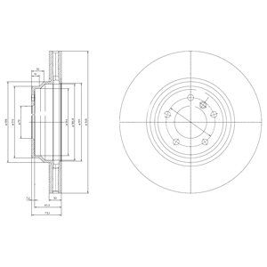 FRONT VENTED BRAKE DISC - 348MM DIAMETER