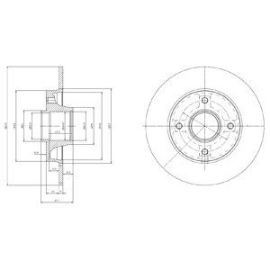 REAR SOLID BRAKE DISC - 249MM DIAMETER