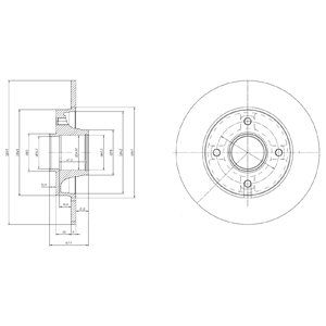 REAR SOLID BRAKE DISC COATED - 249MM DIAMETER