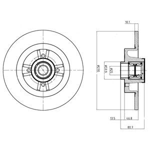 Rear Solid Brake Disc - 270mm Diameter