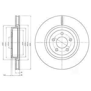 FRONT VENTED BRAKE DISC - 345MM DIAMETER