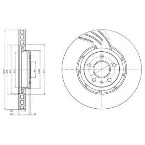 FRONT VENTED BRAKE DISC - 345MM DIAMETER