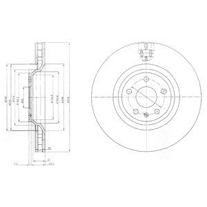 FRONT VENTED BRAKE DISC - 340MM DIAMETER