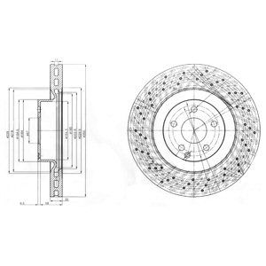 FRONT VENTED BRAKE DISC - 350MM DIAMETER