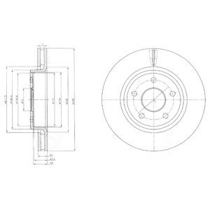 FRONT VENTED BRAKE DISC - 328MM DIAMETER