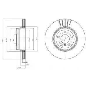 REAR VENTED BRAKE DISC - 345MM DIAMETER