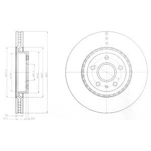 FRONT VENTED BRAKE DISC - 337MM DIAMETER