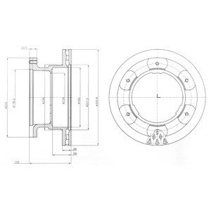 REAR VENTED BRAKE DISC - 306MM DIAMETER