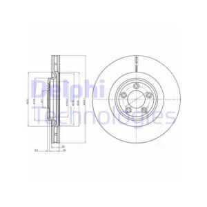 Front Vented Brake Disc - 355mm Diameter