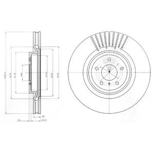 FRONT VENTED BRAKE DISC COATED - 354.5MM DIAMETER