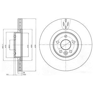 FRONT VENTED BRAKE DISC - 336MM DIAMETER