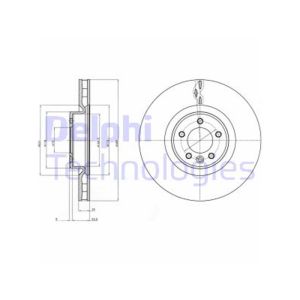 Front Vented Brake Disc - 380mm Diameter