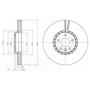 FRONT VENTED BRAKE DISC - 328MM DIAMETER