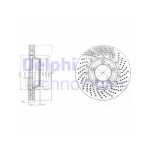 Front Vented Brake Disc - 330mm Diameter