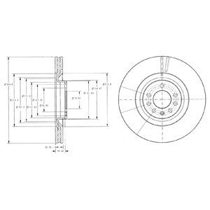 FRONT VENTED BRAKE DISC - 344.8MM DIAMETER