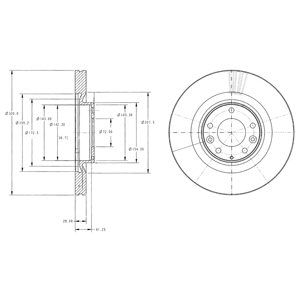 FRONT VENTED BRAKE DISC - 320MM DIAMETER