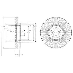 FRONT VENTED BRAKE DISC - 315.8MM DIAMETER