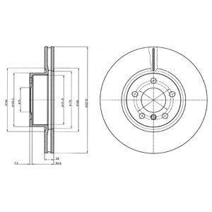 FRONT VENTED BRAKE DISC - 328MM DIAMETER