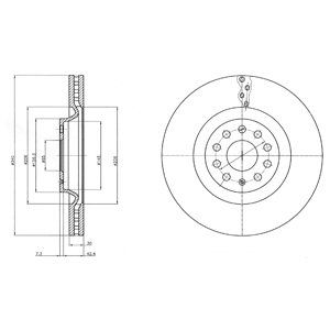 FRONT VENTED BRAKE DISC COATED - 340MM DIAMETER