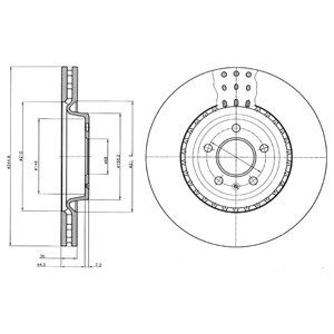 FRONT VENTED BRAKE DISC COATED - 345MM DIAMETER