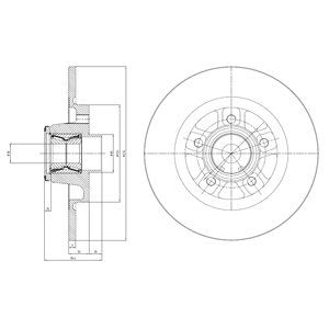 REAR SOLID BRAKE DISC COATED - 274MM DIAMETER