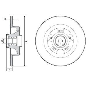 Rear Solid Brake Disc - 270mm Diameter