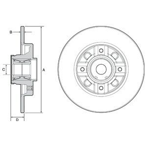 Rear Solid Brake Disc - 249mm Diameter