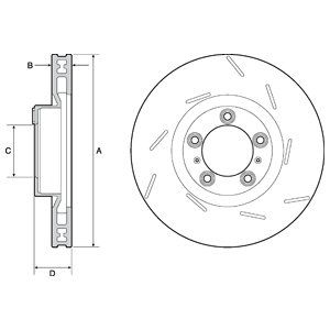 FRONT RH VENTED BRAKE DISC COATED - 360MM DIAMETER