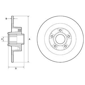 REAR SOLID BRAKE DISC - 300MM DIAMETER