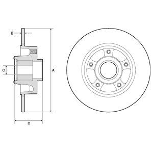 Rear Solid Brake Disc - 260mm Diameter