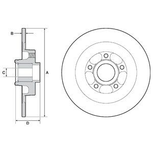 Rear Solid Brake Disc - 300mm Diameter