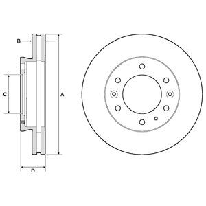 FRONT VENTED BRAKE DISC COATED - 302MM DIAMETER