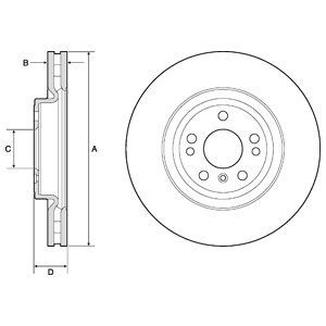 FRONT VENTED BRAKE DISC COATED - 330MM DIAMETER