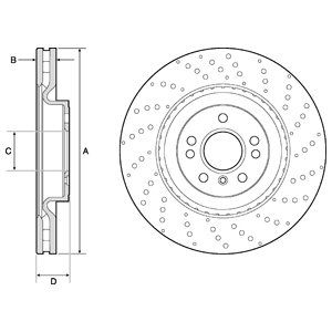 FRONT VENTED BRAKE DISC COATED - 350MM DIAMETER