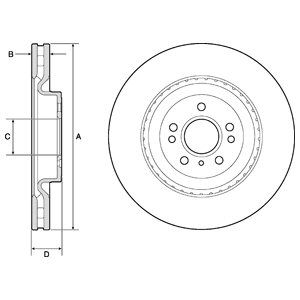 FRONT VENTED BRAKE DISC COATED - 350MM DIAMETER