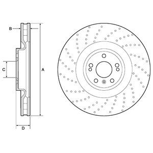 FRONT VENTED BRAKE DISC COATED - 375MM DIAMETER