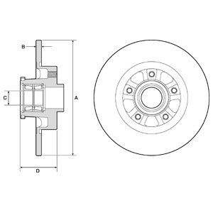 REAR SOLID BRAKE DISC COATED - 280MM DIAMETER