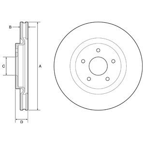 FRONT VENTED BRAKE DISC COATED - 320MM DIAMETER