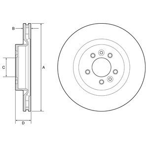 FRONT VENTED BRAKE DISC COATED - 360MM DIAMETER