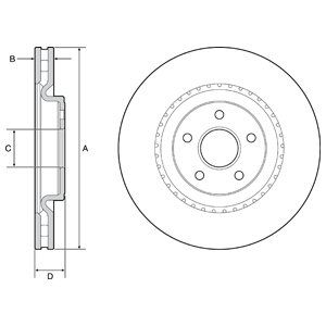 FRONT VENTED BRAKE DISC COATED - 380MM DIAMETER