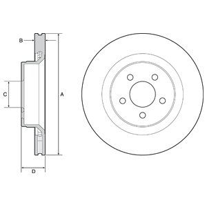 FRONT VENTED BRAKE DISC COATED - 332MM DIAMETER