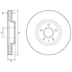 FRONT VENTED BRAKE DISC COATED - 318MM DIAMETER