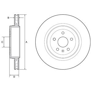 REAR VENTED BRAKE DISC COATED - 365MM DIAMETER