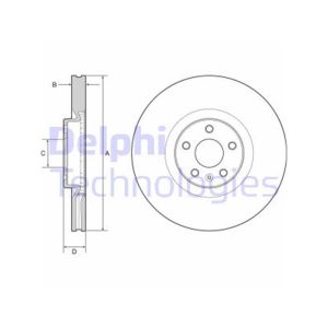 FRONT VENTED BRAKE DISC SINGLE COATED - 345MM DIAMETER